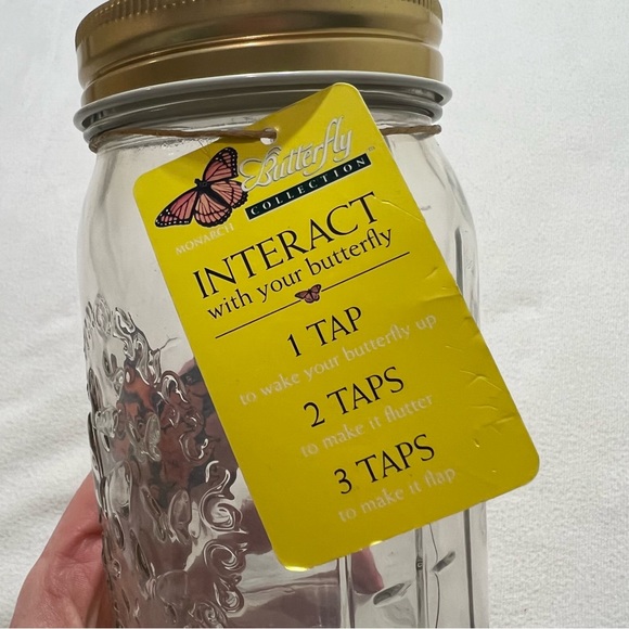 Gemmy butterfly collection jar interactive NWT vintage monarch flutter - Picture 3 of 6